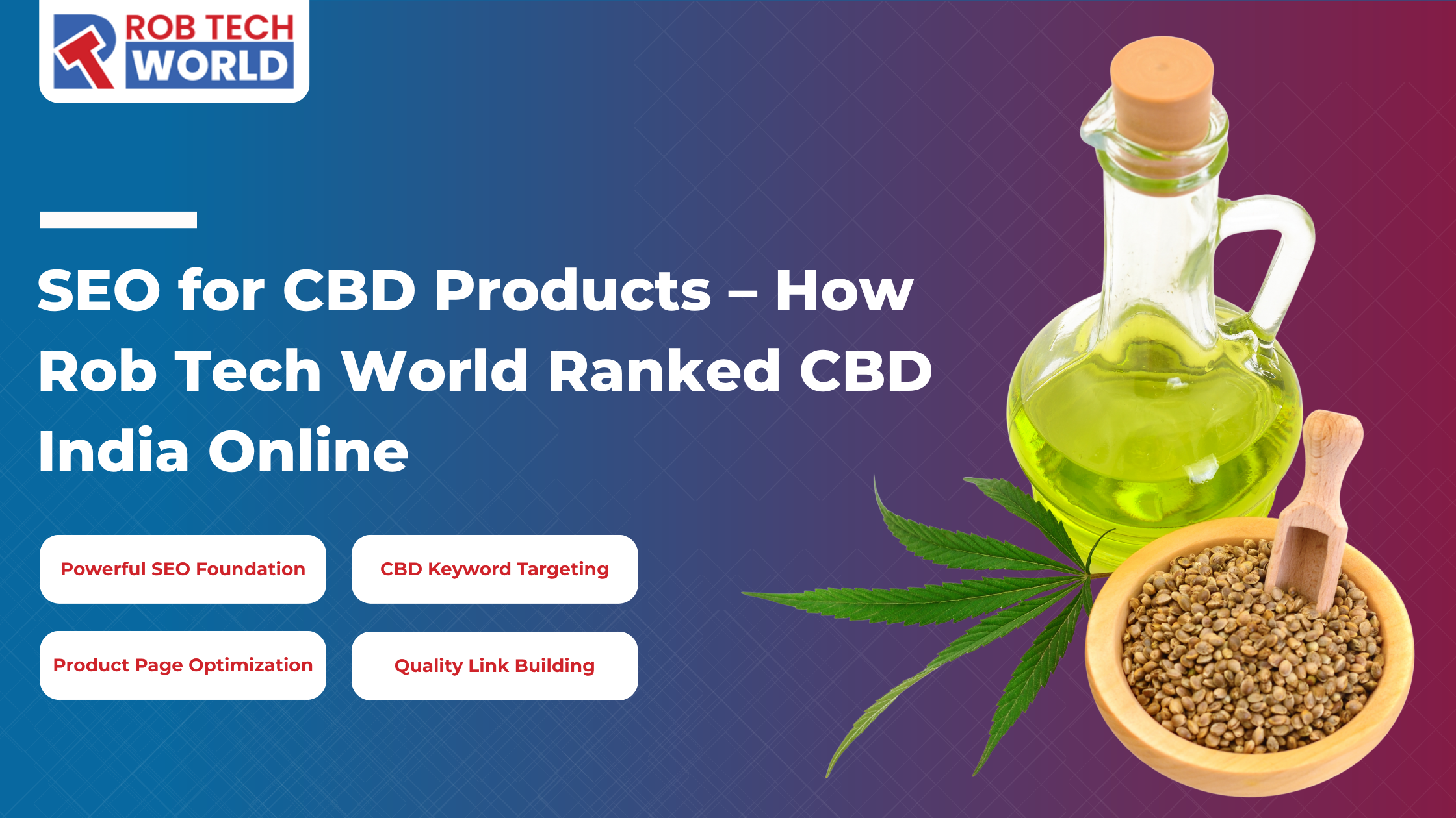 SEO for CBD Products – How Rob Tech World Ranked CBD India Online