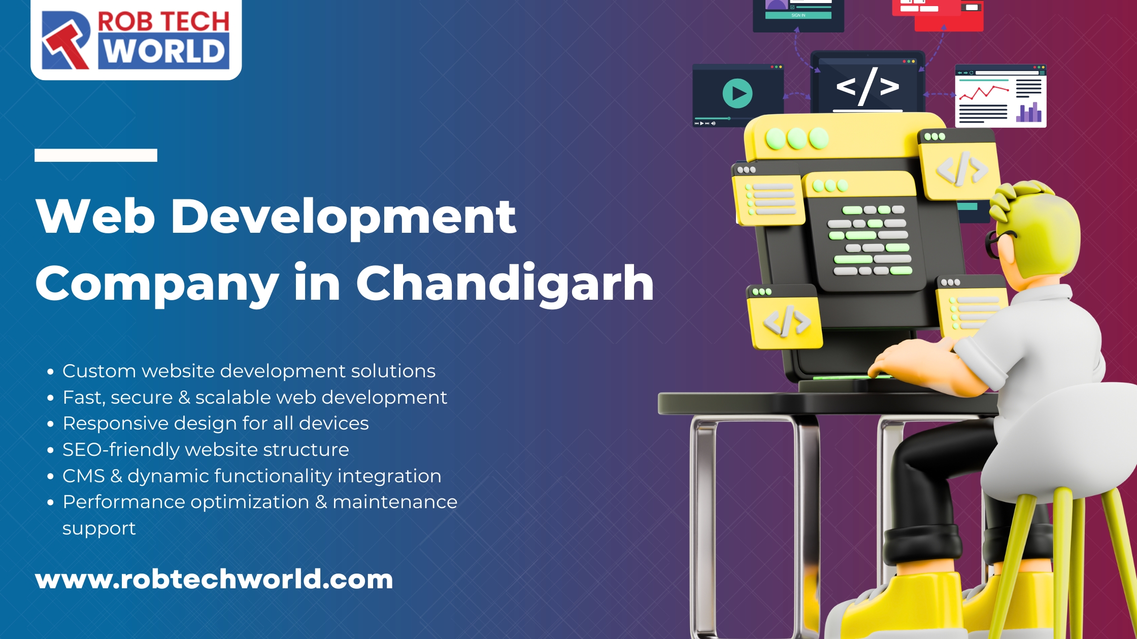 Professional web development company in Chandigarh building fast, secure and scalable websites